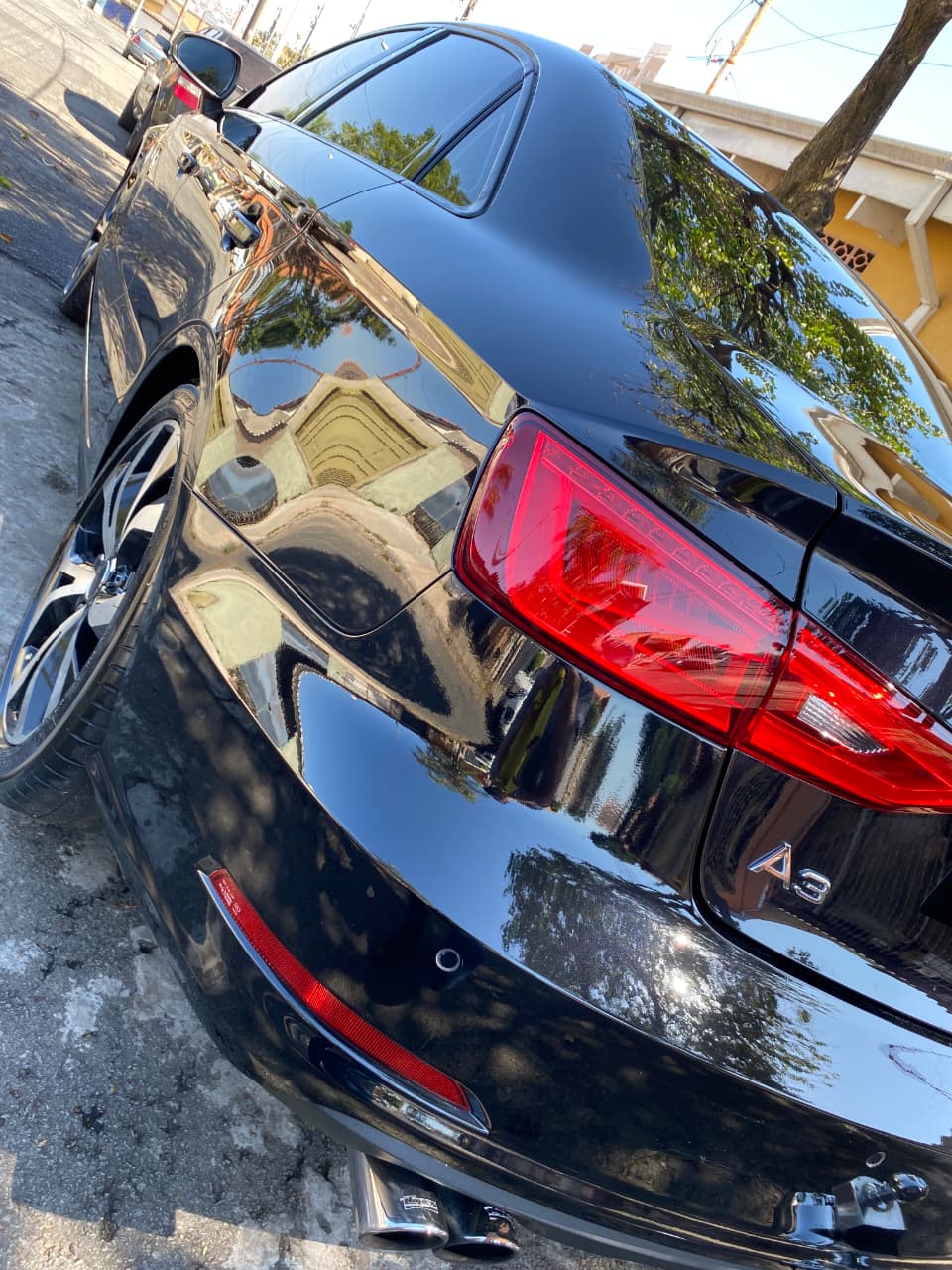 Audi A3 preto — coating cerâmico