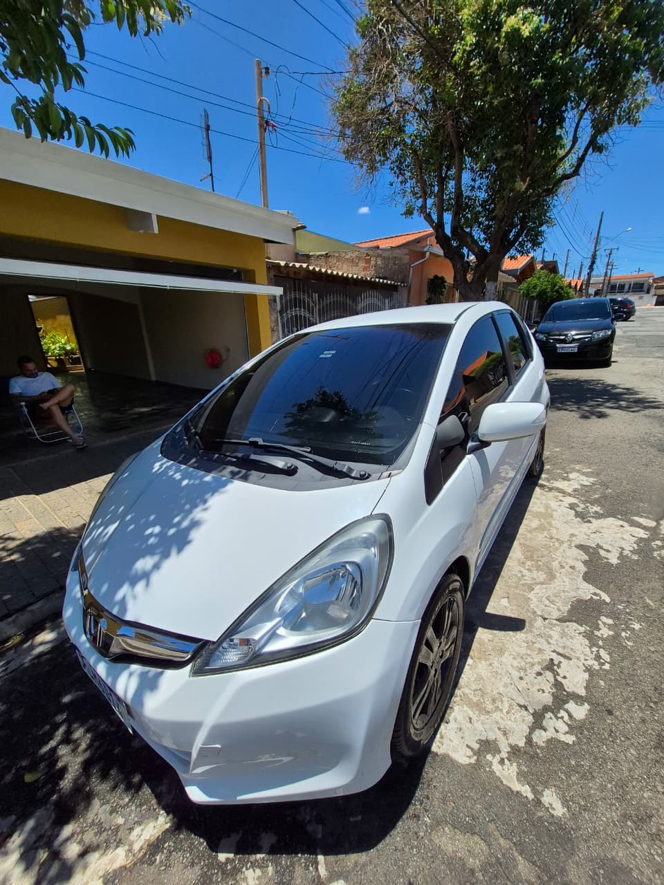 Honda Fit branco — lavagem técnica